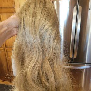 Long Ash Platinum Blonde Hair Extension- Pony Tail